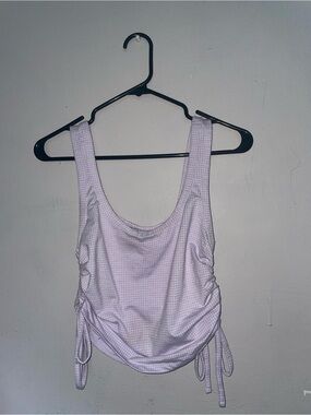 Ruched Side-Tie Lavender Tank Top